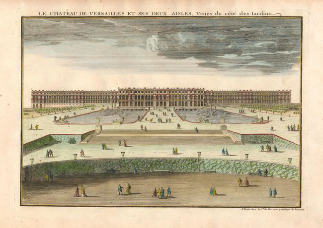 Le Chateau de Versailles et ses deux Aisles, Veues du cote des Jardins [and] La Machine [and] Coupe de la Machine de Marly [on sheet with] Veue Generale de la Machine de Marly