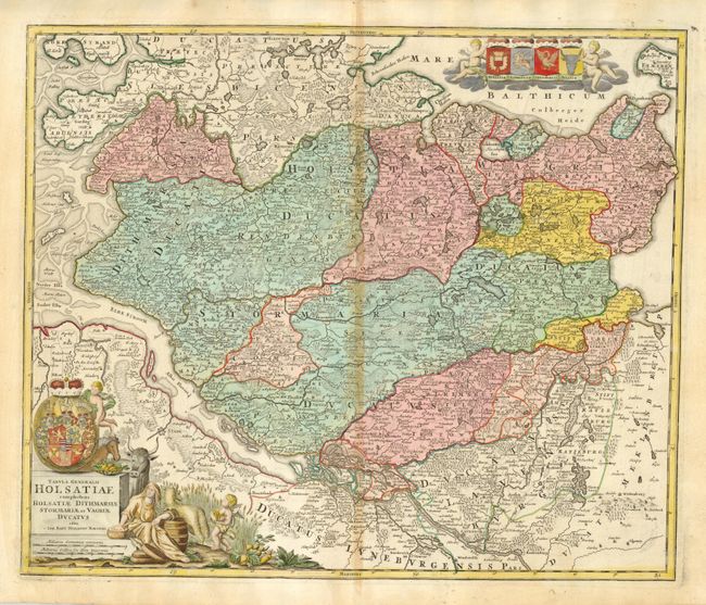 Tabula Generalis Holsatiae Complectens Holsatiae, Dithmarsiae, Stormariae, et Vagriae Ducatus