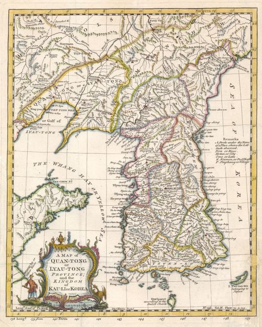 A Map of Quan-Tong or Lyau-Tong Province; and the Kingdom of Kau-Li or Korea