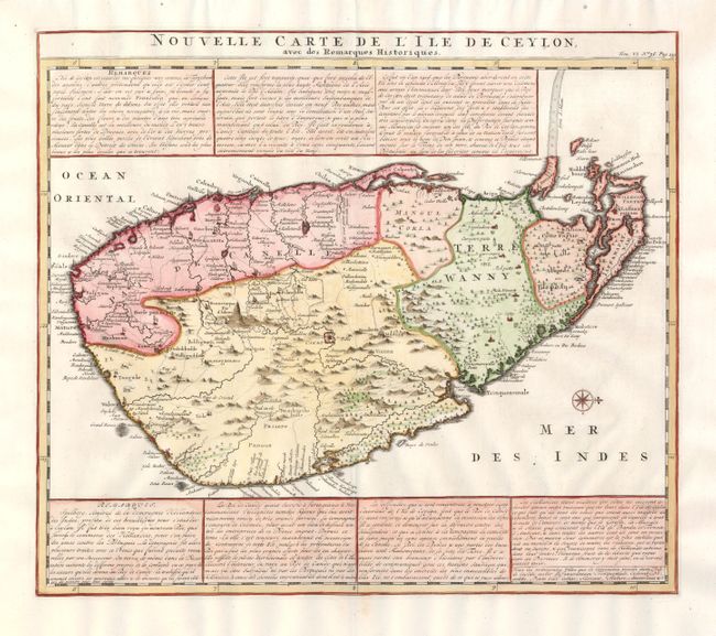Nouvelle Carte de l'Ile de Ceylon, avec des Remarques Historiques