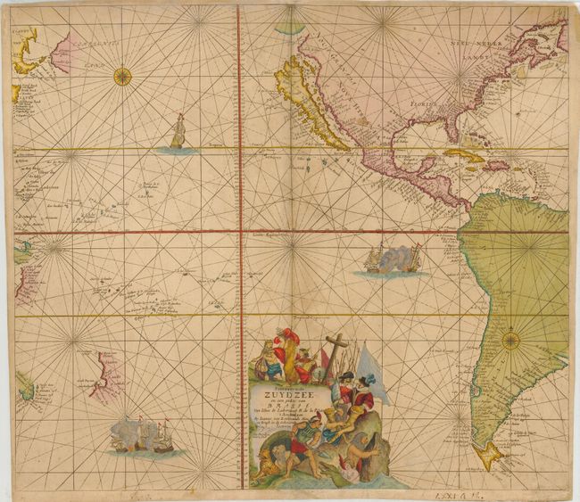 Pascaert vande Zuyd Zee en een Gedeelte van Brasil van Ilhas de Ladrones tot R. de la Plata