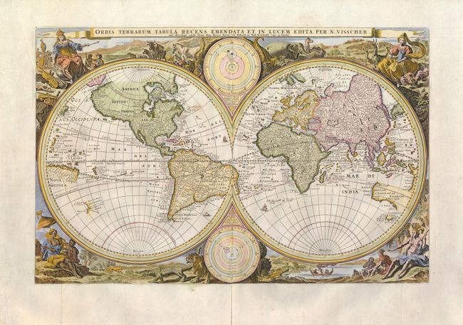 Orbis Terrarum Tabula Recens Emendata et in Lucem Edita per N. Visscher