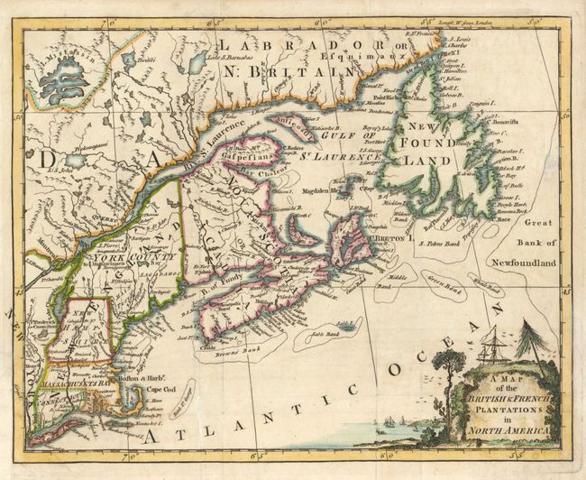 A Map of the British & French Plantations in North America