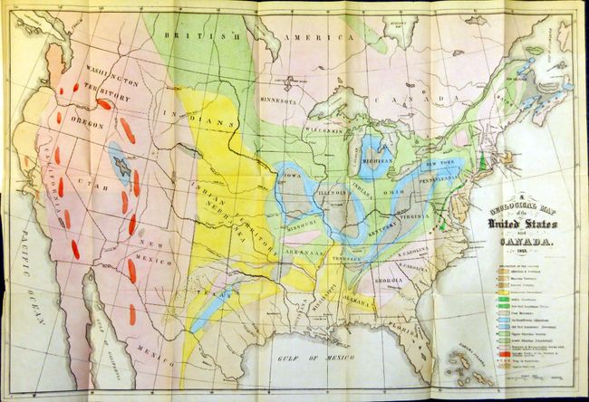 A Geological Map of the United States and Canada 1853 [and] Outline of the Geology of the Globe 1853