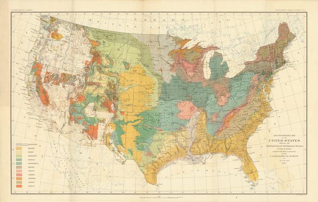 Reconnaissance Map of the United States  Showing the Distribution of the Geologic System So Far As Known