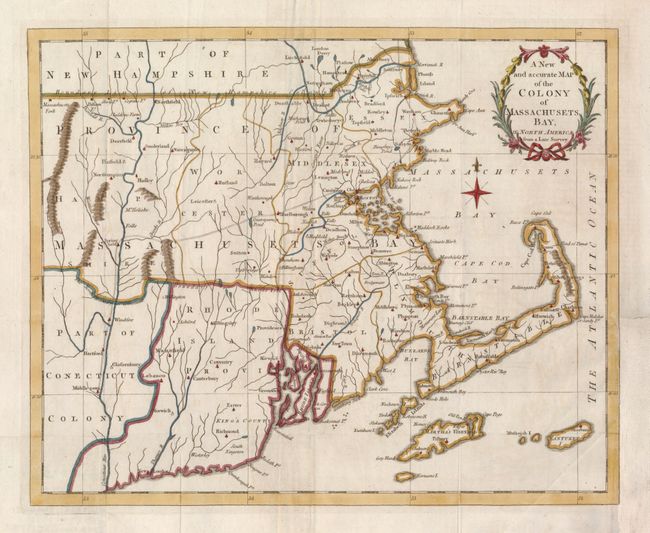A New and accurate Map of the Colony of Massachusets Bay, in North America from a Late Survey