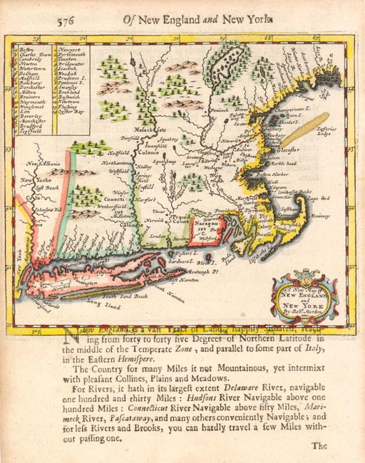 A New Map of New England and New York
