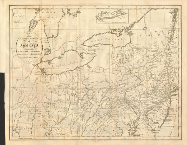 Map of the Middle States of America.  Comprehends New-York, New-Jersey, Pennsylvania, Delaware and the Territory N.W. of Ohio