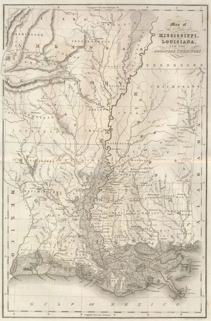 Map of the States of Mississippi, Louisiana, and the Arkansas Territory