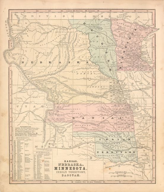 Kansas, Nebraska, Minnesota, Indian Territory, Dacotah