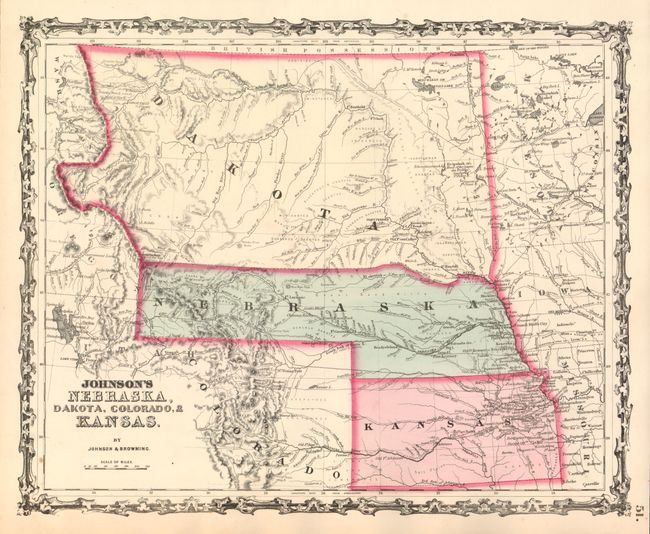 Johnson's Nebraska, Dakota, Colorado, & Kansas [2 maps]