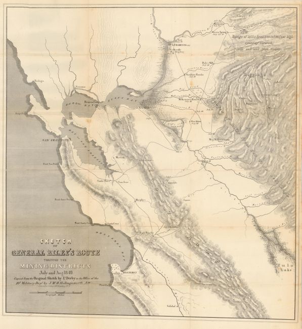 Sketch of General Riley's Route Through the Mining Districts July and Aug. 1849