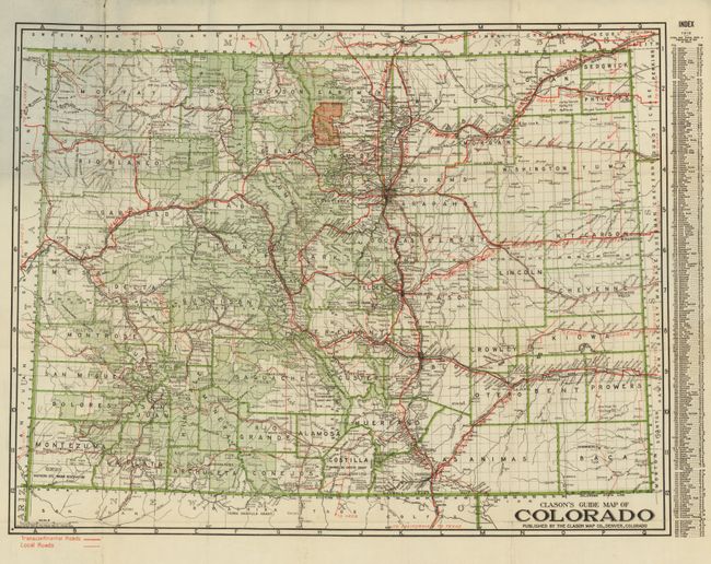 Clason's Guide Map of Colorado