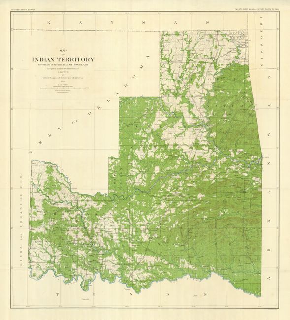 Map of Indian Territory Showing the Distribution of Woodland