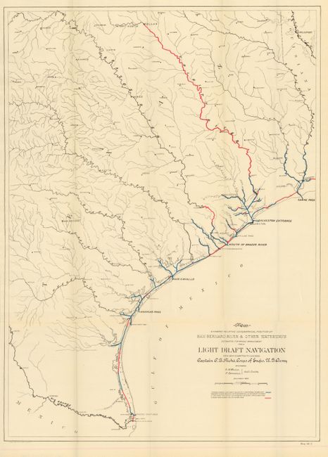 Map Showing Relative Geographical Position of San Bernard River & Other Waterways