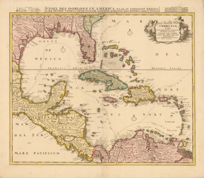 Insulae Americanae Nempe: Cuba, Hispaniola, Iamaica, Pto. Rico, Lucania, Antillae vulgo Caribae, Barlo-Et Sotto-Vento, etc.