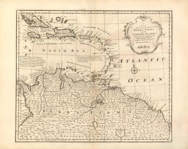 A New and Accurate Map of Terra Firma and the Caribbe Islands Drawn from the Most Approved Modern Maps & Charts