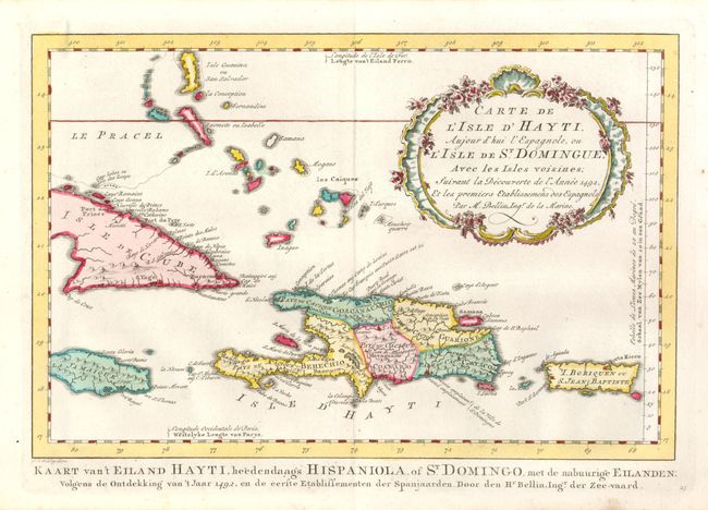 Carte de l'Isle d'Hayti, Aujour d'hui l'Espagnole, ou l'Isle de St. Domingue, avec les Isles Voisines