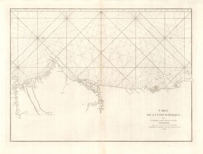 Carte de la Cote d'Afrique, depuis Cap Blanc jusqu'a la Riviere de Gambie