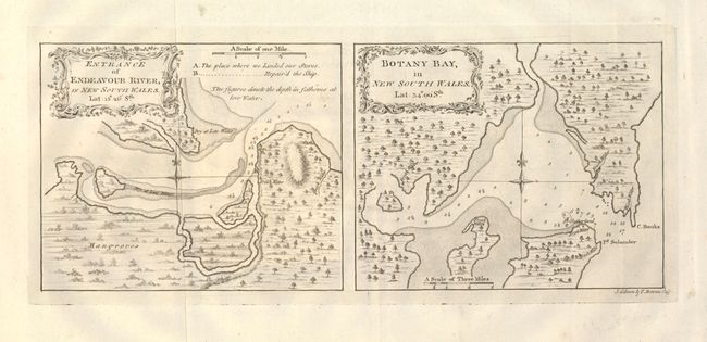 Botany Bay, in New South Wales. Lat: 34 00' Sth. [on sheet with] Entrance of Endeavour River in New South Wales.  Lat: 15 26' Sth.