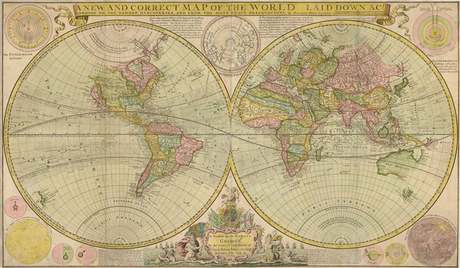 A New and Correct Map of the World Laid down according to the newest discoveries, and from the most exact observations