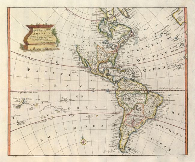 A New General Map of America.  Drawn from several Accurate particular Maps and Charts and Regulated by Astronomical Observations