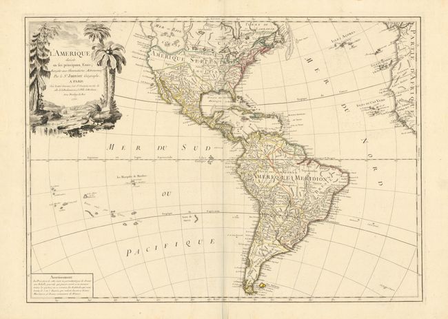 L'Amerique divisee en ses principaux Etats, Assujetie aux Observations Astronomiq