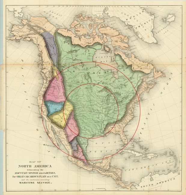 Map of North America Delineating the Mountain System and its Details, the Great Calcareous Plain as a Unit [and] Map of North America in which are Delineated the Mountain System as a Unit, the Great Calcareous Plain and its Details