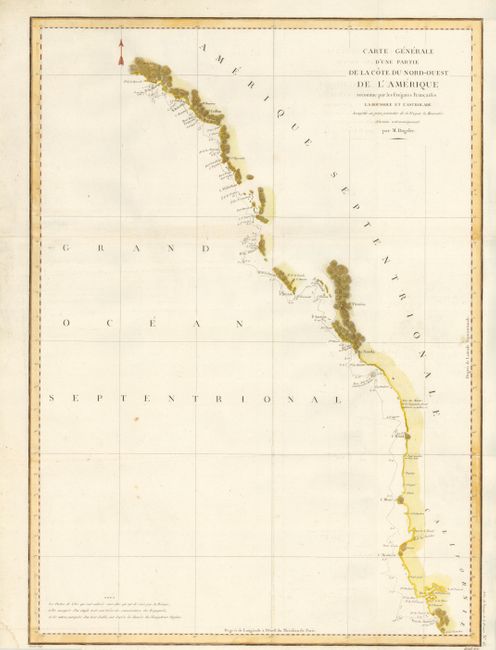 Carte Generale d'une Partie de la Cote du Nord-Ouest de l'Amerique reconnue par les Fregates Francaises la Boussole et l'Astrolabe