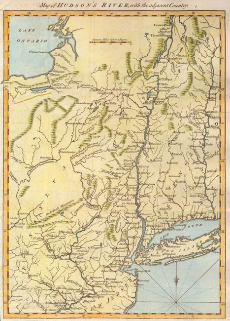 Map of Hudson's River, with the adjacent Country