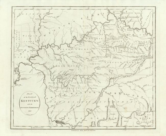 Map of the State of Kentucky; with the Adjoining Territories