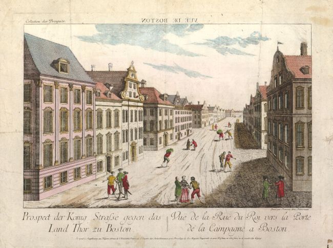 Vue de la Rue du Roi, vers la Porte de la Campagne a Boston