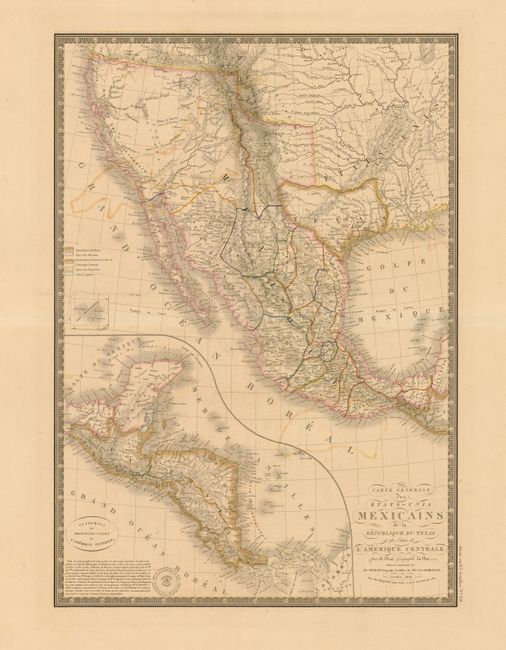 Carte Generale des Etats-Unis Mexicains de la Republique du Texas et des Etats de l'Amerique Centrale