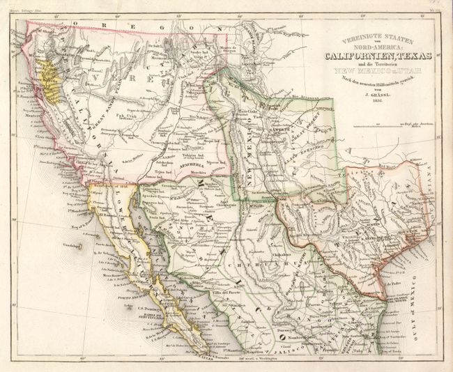 Vereinigte Staaten von Nord-America: Californien, Texas und die Territorien New Mexico u. Utah