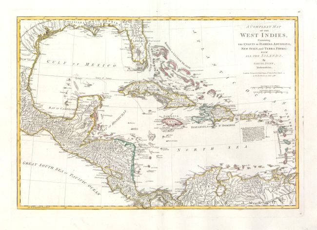 A Compleat Map of the West Indies, Containing the Coasts of Florida, Louisiana, New Spain, and Terra Firma; with all the Islands