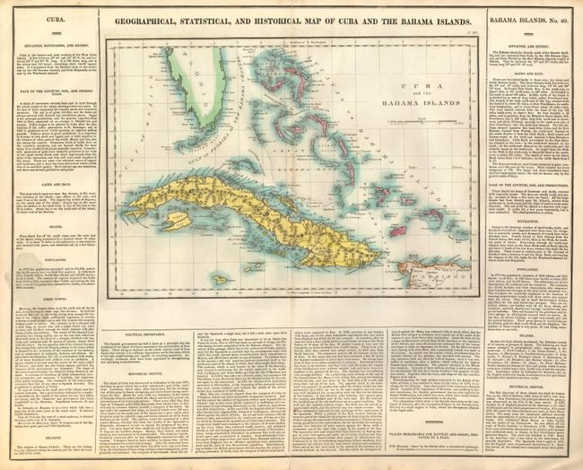 Geographical, Statistical, and Historical Map of Cuba and the Bahama Islands