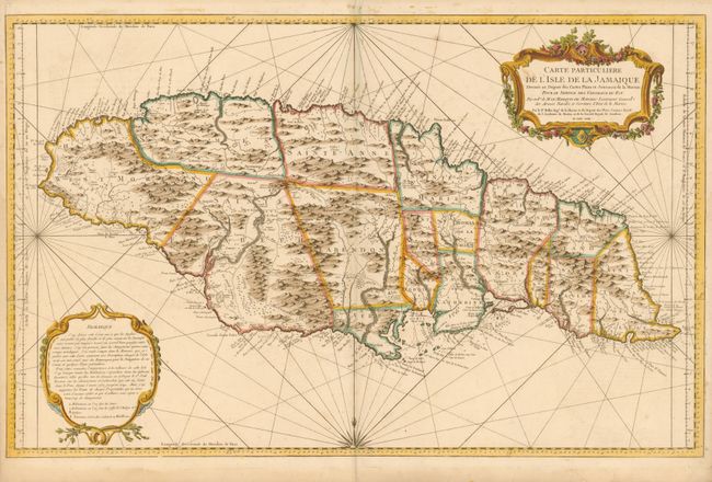 Carte Particuliere de l'Isle de la Jamaique Dressee au Depost des Cartes pour le Service des Vaisseaux du Roy par Ordre de M. le Marquis de Massaic