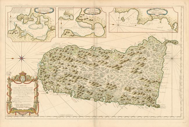 Carte de l'Isle de Sainte Lucie Dressee au Depost des Cartes et Plans de la Marine