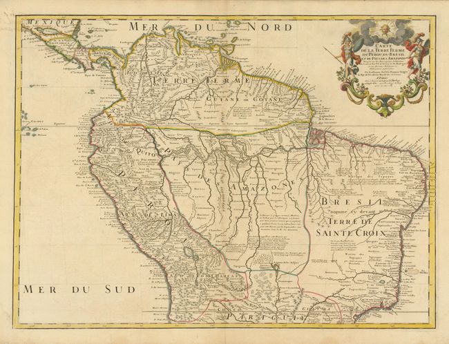 Carte de la Terre Ferme, du Perou, du Bresil, et du Pays des Amazones