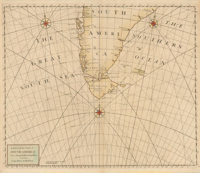 A Chart of the Coast of South America from Anegada Bay to Cape Horn and from Cape Horn to Baldivia