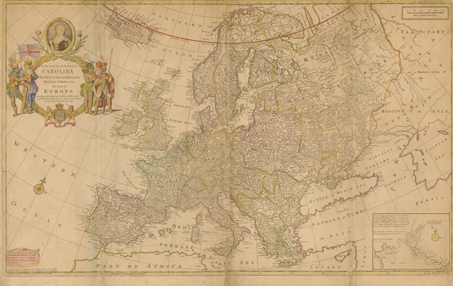 To her Most Sacred Majesty Carolina Queen of Great Britain, France & Ireland  This Map of Europe  is Most Humbly Dedicated