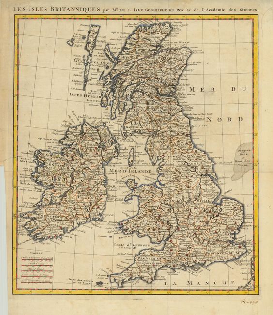 Les Isles Britanniques par Mr. De l'Isle Geographe du Roy &c. de l'Academie des Sciences