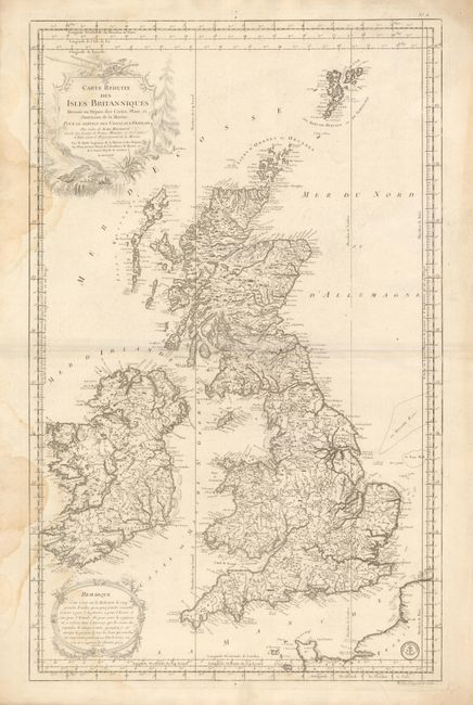 Carte Reduite des Isles Britanniques Dressee au Depost des Cartes, Plans, et Journaux de la Marine