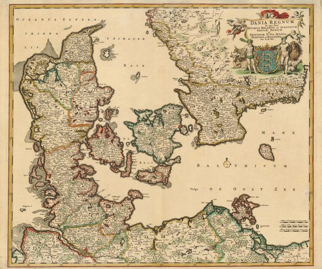 Dania Regnum In quo sunt Ducatus Holsatia et Slesvicum Insulae Danicae et Provinciae Iutia, Scania, Blekingia et Hallandia