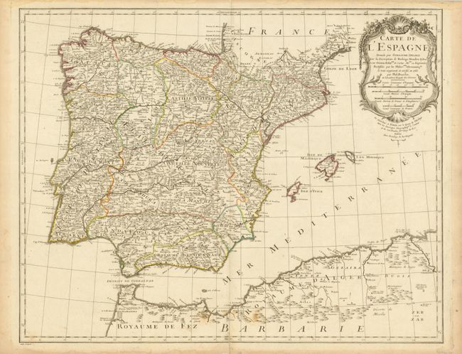 Carte de l'Espagne dressee par Guillaume Delisle sur la description de Rodrigo Mendez Sylva