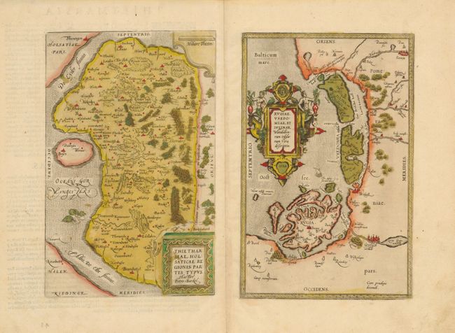 Thietmarsiae, Holsaticae regionis Partis Typus [on sheet with] Rugiae, Usedomiae, et Iulinae, Wandalicarum Insularum Vera Descriptio