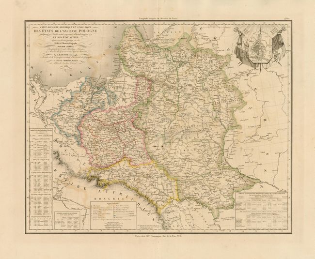 Carte Routiere, Historique et Statistique des Etats de l'Ancienne Pologne
