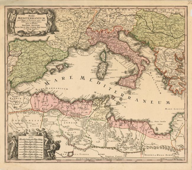 Mare Mediterraneum, juxta Regna et Provincias, quas Alluit Distinctum et Cognominatum