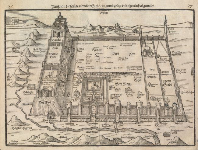 Jerusalem die Heilige viereckete Stadt, in Grund gelegt und eigentlich abgemalet