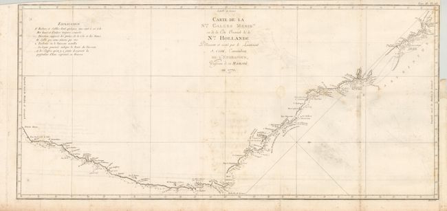 Carte de la Nle. Galles Merid. ou de la Cote Oriental de la Nle. Hollande Decouverte et Visitee par le Lieutenant J. Cook, Commandant de l'Endeavor, Vaisseau de sa Majeste en 1770